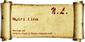 Nyiri Lina névjegykártya